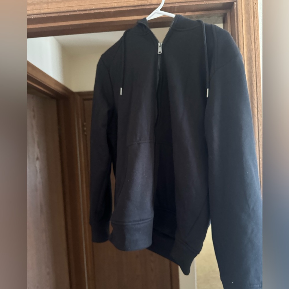 George Men's Black Zip-Up Sweater